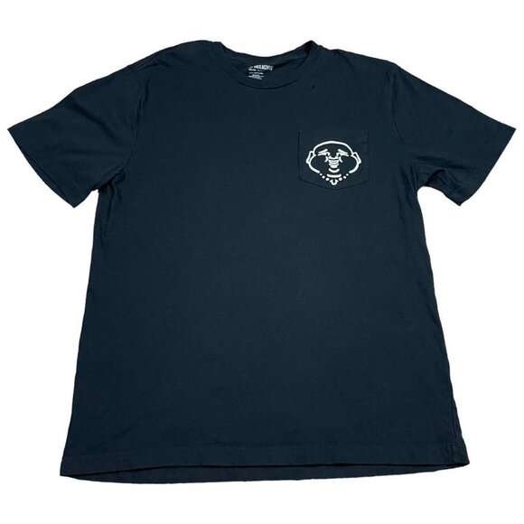 True Religion Buddha Head Black Pocket Shirt Adult Large‎ - Picture 1 of 5